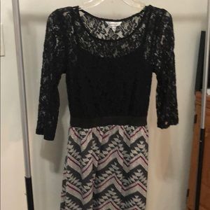 Large lacy and patterned dress